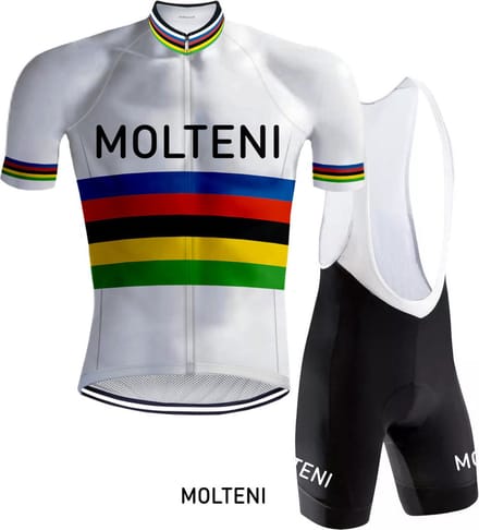 Retro Wielertenue Molteni Regenboog - REDTED - M