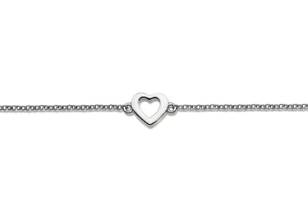 Armband Hartje Open Zilver XB001S