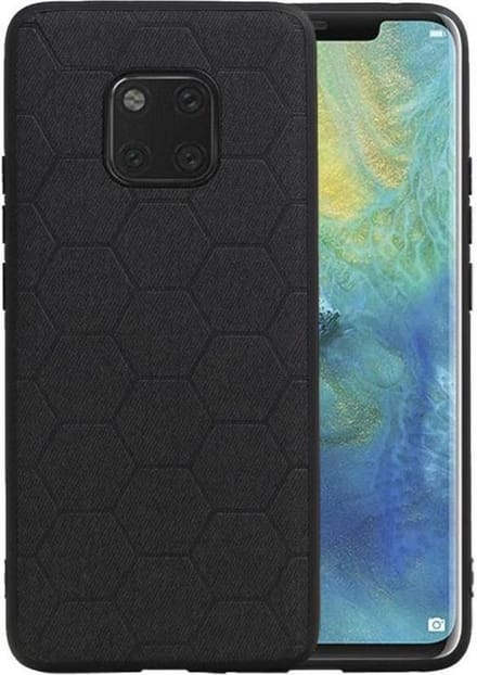 Zwart Hexagon Hard Case voor Huawei Mate 20 Pro