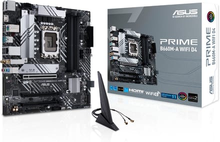 ASUS PRIME B660M-A WIFI D4 Moederbord - Intel B660 - Intel LGA1700 - DDR4 RAM - Micro-ATX