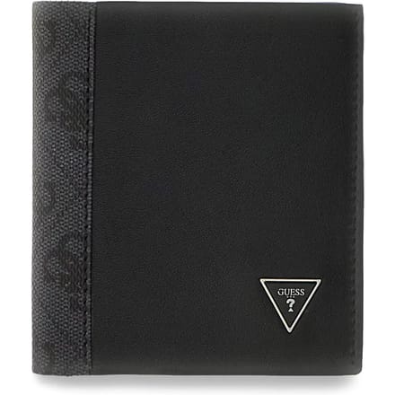 GUESS Leren portemonnee Sydney Bifold Black zwart
