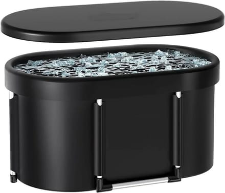 Bovista Ijsbad - Zitbad - Ice Bath - Dompelbad - Opblaasbaar - Wim Hof Methode - Zwart - Set 1
