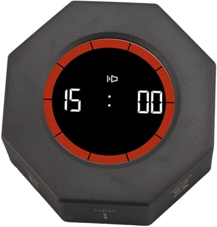 Dailygoods- Pomodoro Timer - Desk Timer met G-sensor - Afteltimer - Stopwatch - Minimalistisch Ontwerp - 7 Vooraf Ingestelde Tijden - Productiviteitstimer