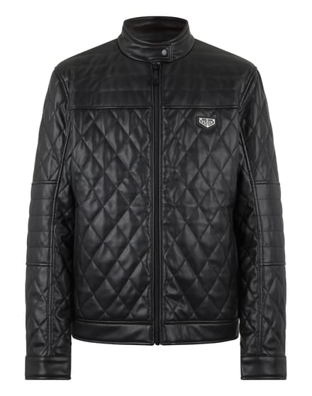 Eco Leather Padded Jacket