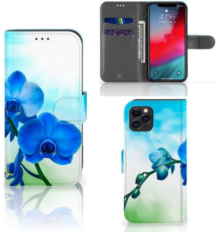 Apple iPhone 11 Pro Hoesje Orchidee Blauw - Cadeau voor je Moeder