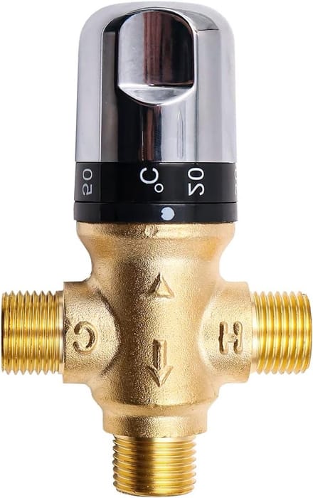 Thermostatische Douchemengkraan met Messing Aansluiting voor Warm Water en Temperatuurregeling