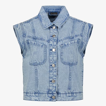 TwoDay dames denim gilet - Blauw - Maat S
