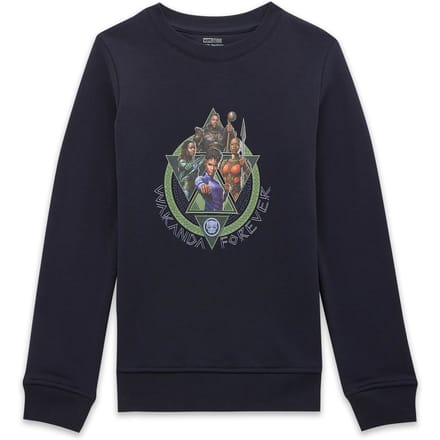 Wakanda Forever Characters Composition Kids' Sweatshirt - Navy - 122/128 (7-8 jaar)