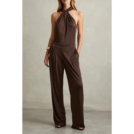 Reiss Jersey Jumpsuit Chocolate Taglia: 8 | Tute Outlet | Donna | Marrone