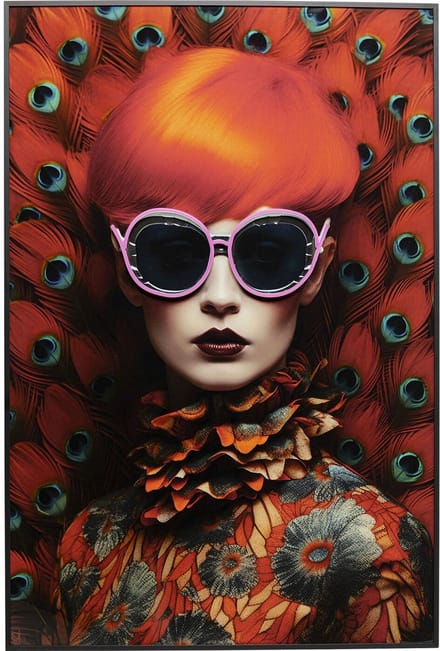 Schilderij LED Fancy rood haar 55x75cm Kare Design