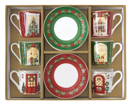 Easy Life Kerstkopjes & Schotels Set 6x100ml - Festive Avenue