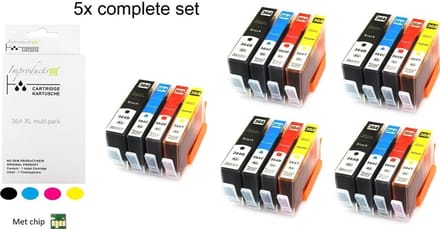 Improducts® Inkt cartridges - Alternatief Hp 364 XL 364XL 5x multi pack