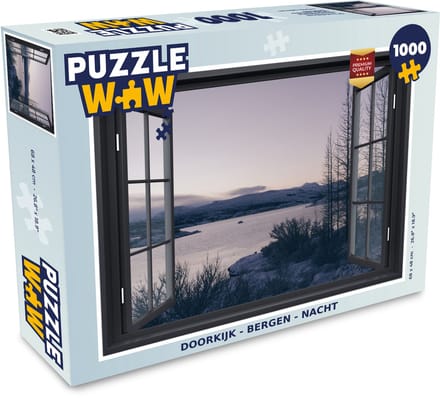 Puzzel Doorkijk - Berg - Nacht - Legpuzzel - Puzzel 1000 stukjes volwassenen