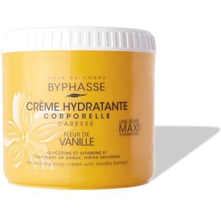 Hydraterende lichaamscrème - BYPHASSE - Caresse Vanillebloem - 500 ml - Vegan - Gevoelige huid
