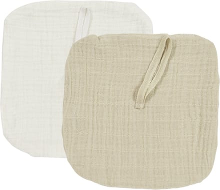 Meyco Baby Uni speendoek - 2-pack - pre-washed hydrofiel - naturel/soft sand