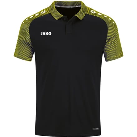 Jako Performance Polo Dames - Zachtgeel / Zwart | Maat: 40