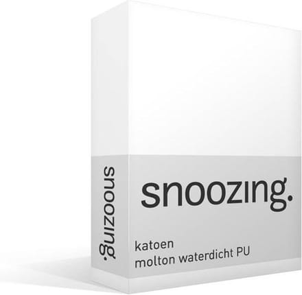 Snoozing Molton - Waterdicht PU - Hoeslaken - Eenpersoons - 100x200 cm - Wit