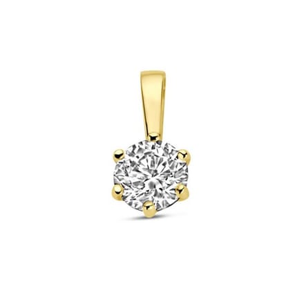 14K geelgoud hanger zirkonia 4032525