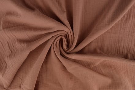 10 meter double gauze - Oud roze - 100% katoen