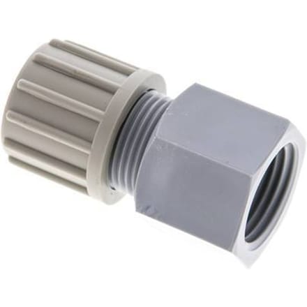 14x12mm & G1/2'' PA Rechte Knelfitting Binnendraad 10bar