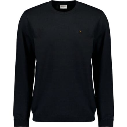 Pullover met ronde hals: Tweekleurige melange en comfortabele pasvorm