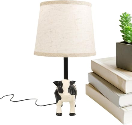 Koe nachtlampje - Dierenlamp bureaulamp - Sfeer creëren - Stevige harsconstructie - 20 x 25 x 20 cm - Wit