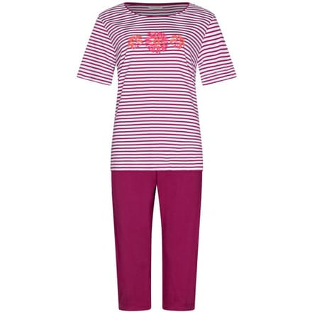 Pastunette - Pyjama - Paradise Pink - Bio Katoen - Wit/Donkerroze - Maat 42