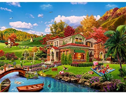 Puzzel met 1000 stukjes - Romantisch vakantiehuisje