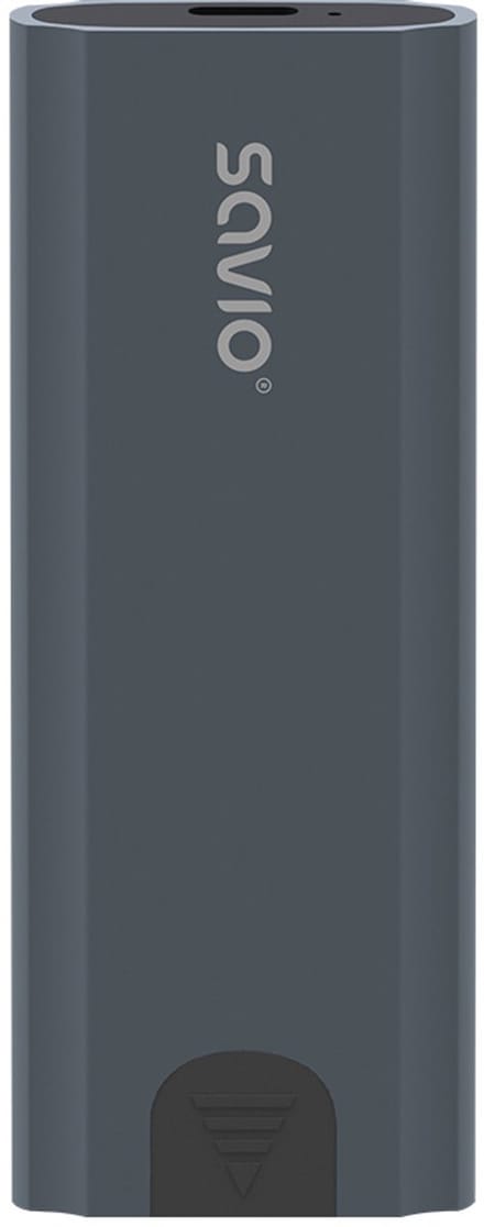 Savio M.2 SSD NVMe external drive enclosure USB-C 3.1 AK-67 grey