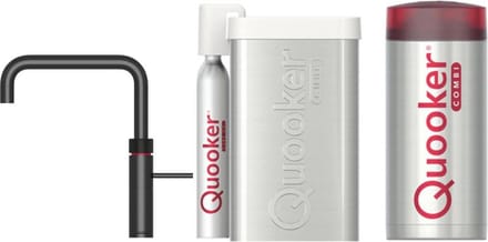 Quooker Cube Fusion Square Mat Zwart met Combi+ Boiler
