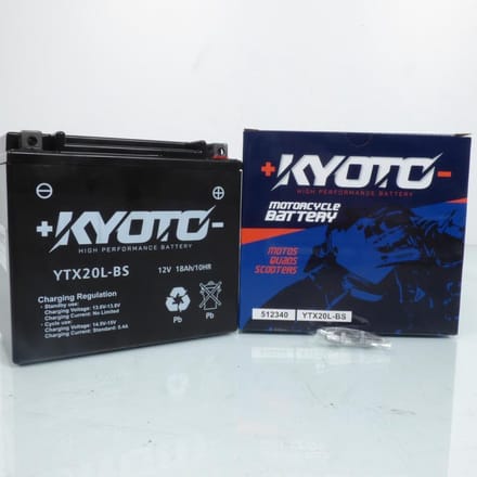 SLA-accu Kyoto voor Quad TGB 600 Target 2018 tot 2022 YTX20L-BS SLA / 12V 18Ah Nieuw