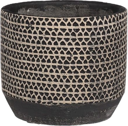 MICA DECORATIONS JACK BLOEMPOT - H10,5 X Ø12,5 CM - ZWART