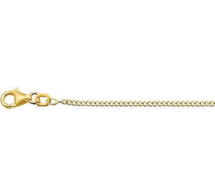 YO&NO - Ketting - Goud - Gourmet -  1,4 mm - 41 - 43 - 45 cm - 585 goud
