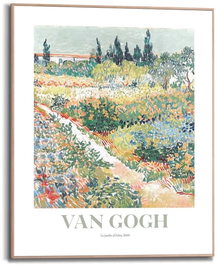 Schilderij Van Gogh - garden des Arles - 50 x 40 - Hout - REINDERS