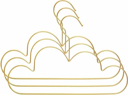 Atmosphera Kledinghanger Wolk - 3x - goud - kinderen - hangers