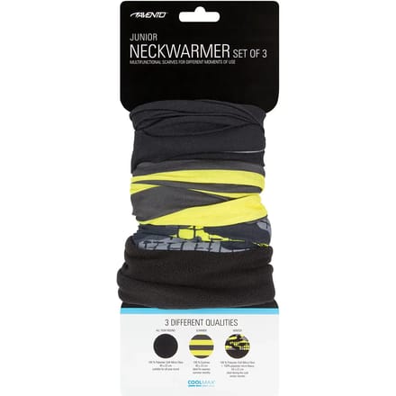 Avento Colsjaal Set Junior - Active - 3 St - Fluorgeel/Zwart/Antraciet/Grijs