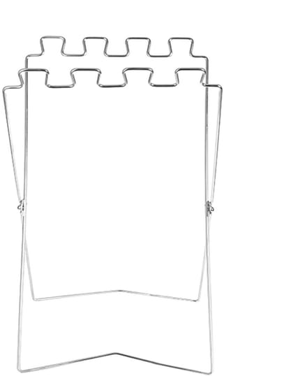 Afvalzakhouder - Prullenbak frame - Buiten opruimen - Robuust driehoekig frame - 58 x 35 cm - Wit