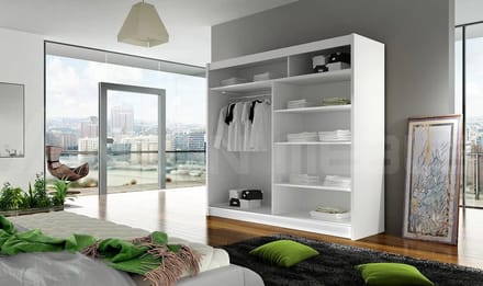 Luxe Kledingkast – Zwart – Industrohome