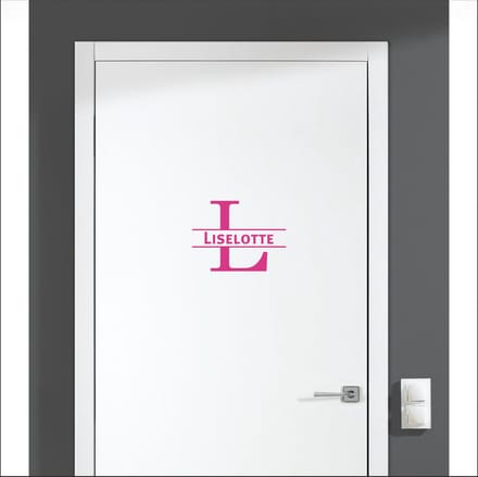 Deursticker Met Naam -  Liselotte - Roze