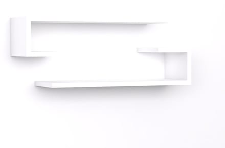 Asir - Wandplank - Wit - 60 x 19,6 x 15 cm
