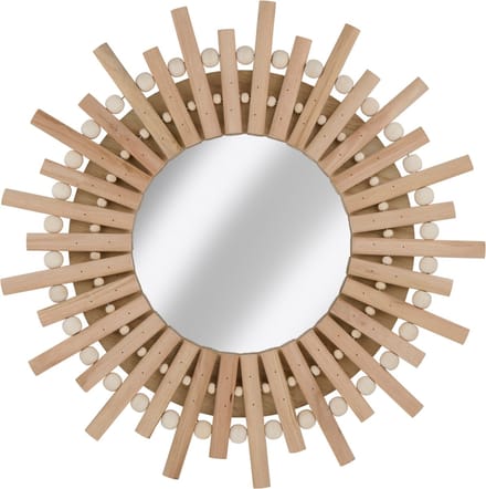 Arti Casa Wandspiegel - Ronde Spiegel Zon - 30cm - Hout