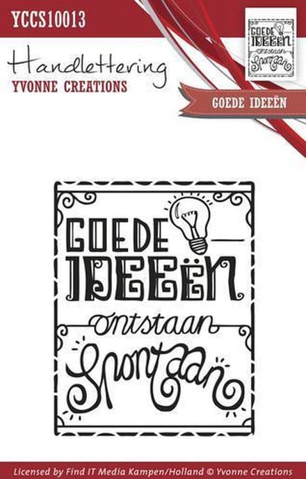 Clearstamp - Handlettering - Yvonne Creations - Goede ideeën