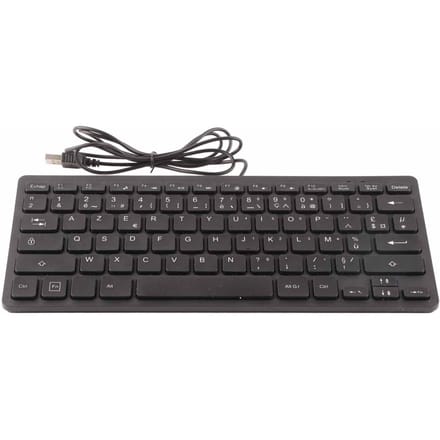 Clavier 78 touches muet ultra fin filaire mini interface USB ordinateur de bureau petit format French