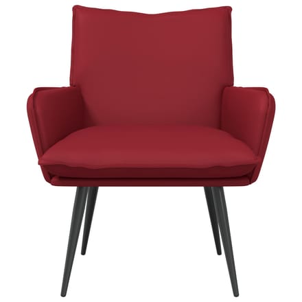 vidaXL - Fauteuil - Wijnrood - Kunstleer