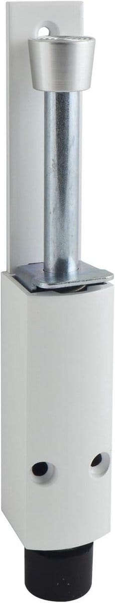 Deurvergrendeling - Deurstopper - Deur Open Houden - Robuuste Aluminium Uitvoering - 35 x 225 mm - Wit
