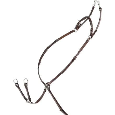 Jachthalsband voor paarden met afneembare martingaal en elastiek Equiline