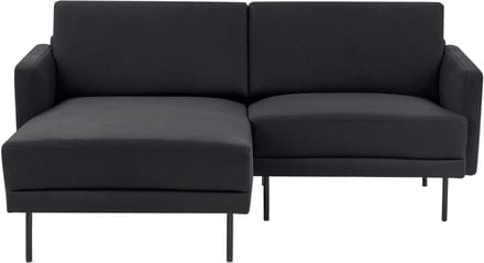 BREDA - Hoekbank - Zwart - Rechtszijdig - Polyester