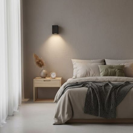 KS Verlichting Pure Wandlamp Zwart