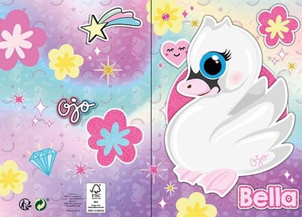 Ojo Swan 3D Pop-up Wenskaart + Envelop
