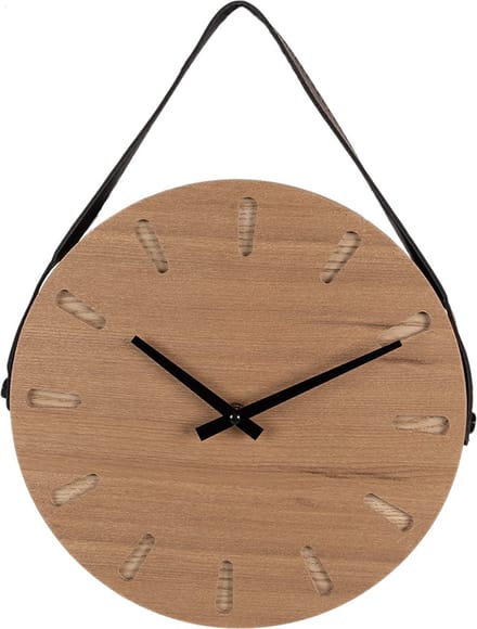 Clayre & Eef Wandklok Ø 30 cm Bruin MDF